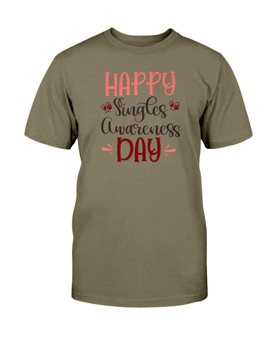 Shirts Olive / S Winey Bitches Co "Happy Single Awareness Day" Ultra Cotton T-Shirt WineyBitchesCo