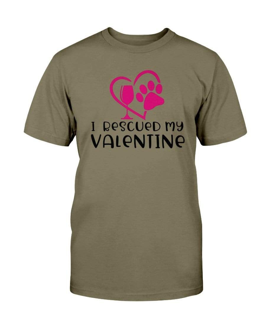 Shirts Olive / S Winey Bitches Co "I Rescued My Valentine" Ultra Cotton T-Shirt WineyBitchesCo