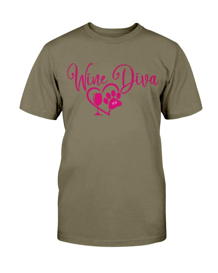 Shirts Olive / S Winey Bitches Co New "Wine Diva 2" Ultra Cotton T-Shirt WineyBitchesCo