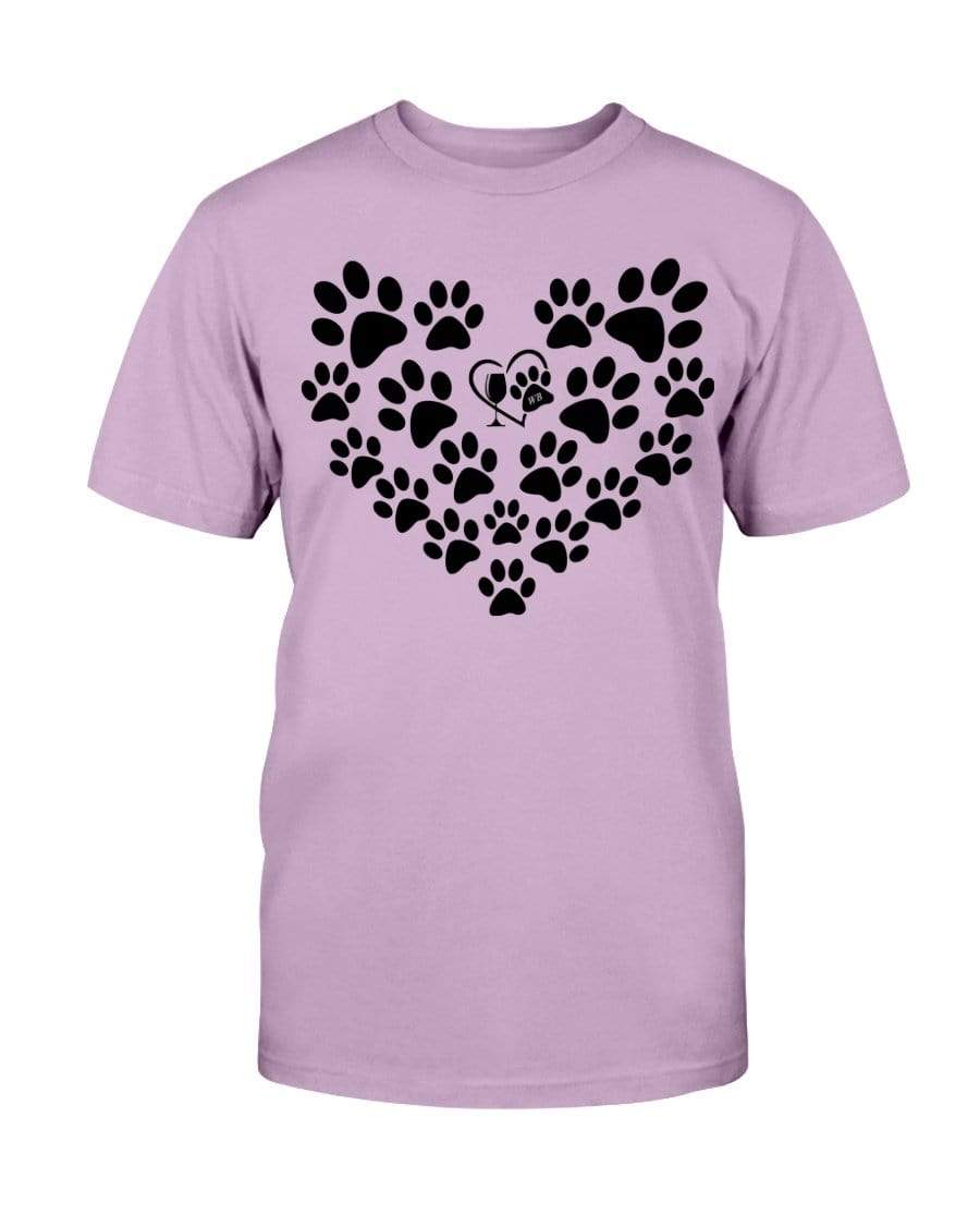 Shirts Orchid / S Winey Bitches Co Heart Paws (Black) Ultra Cotton T-Shirt WineyBitchesCo