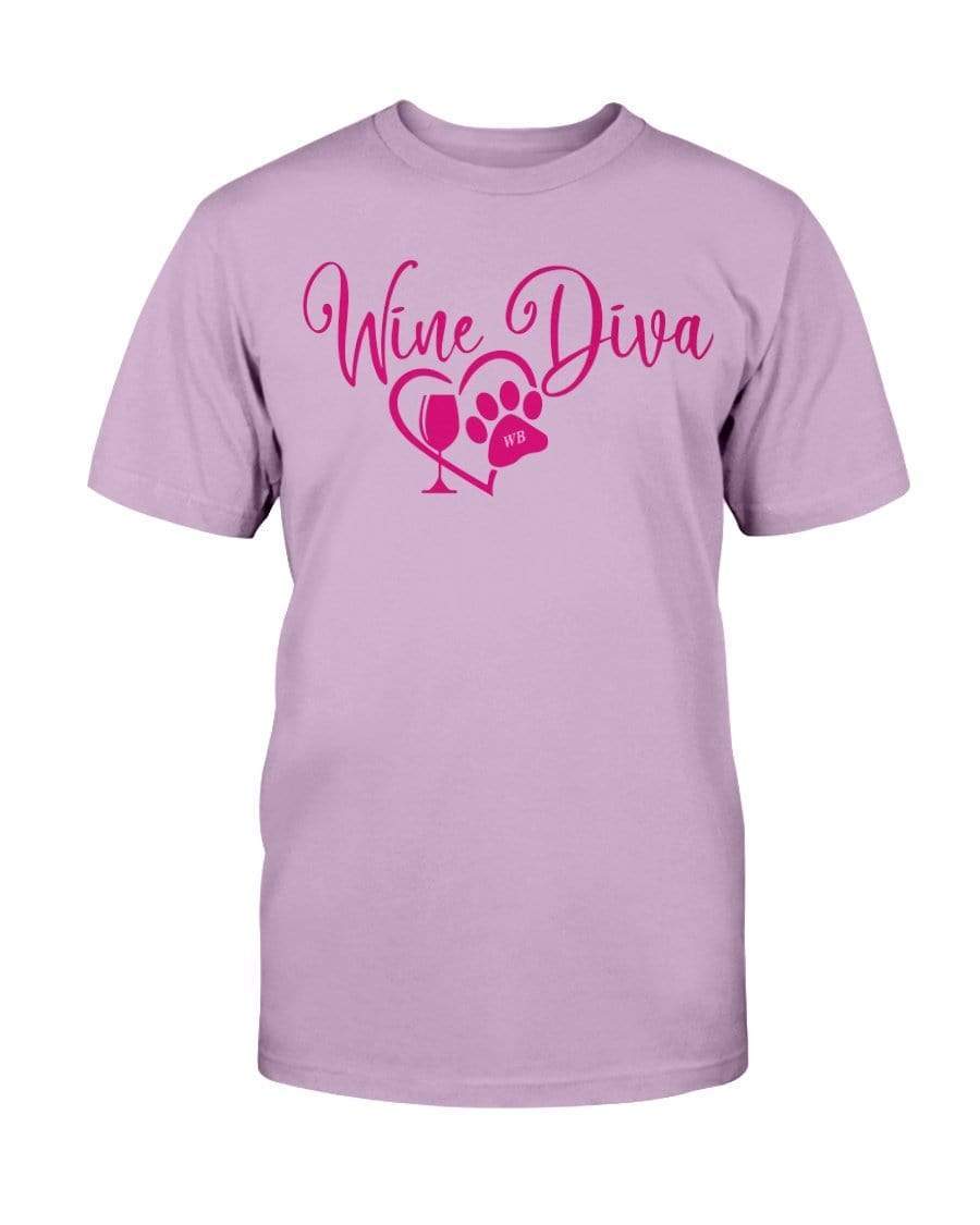 Shirts Orchid / S Winey Bitches Co New "Wine Diva 2" Ultra Cotton T-Shirt- Pink Ltrs WineyBitchesCo