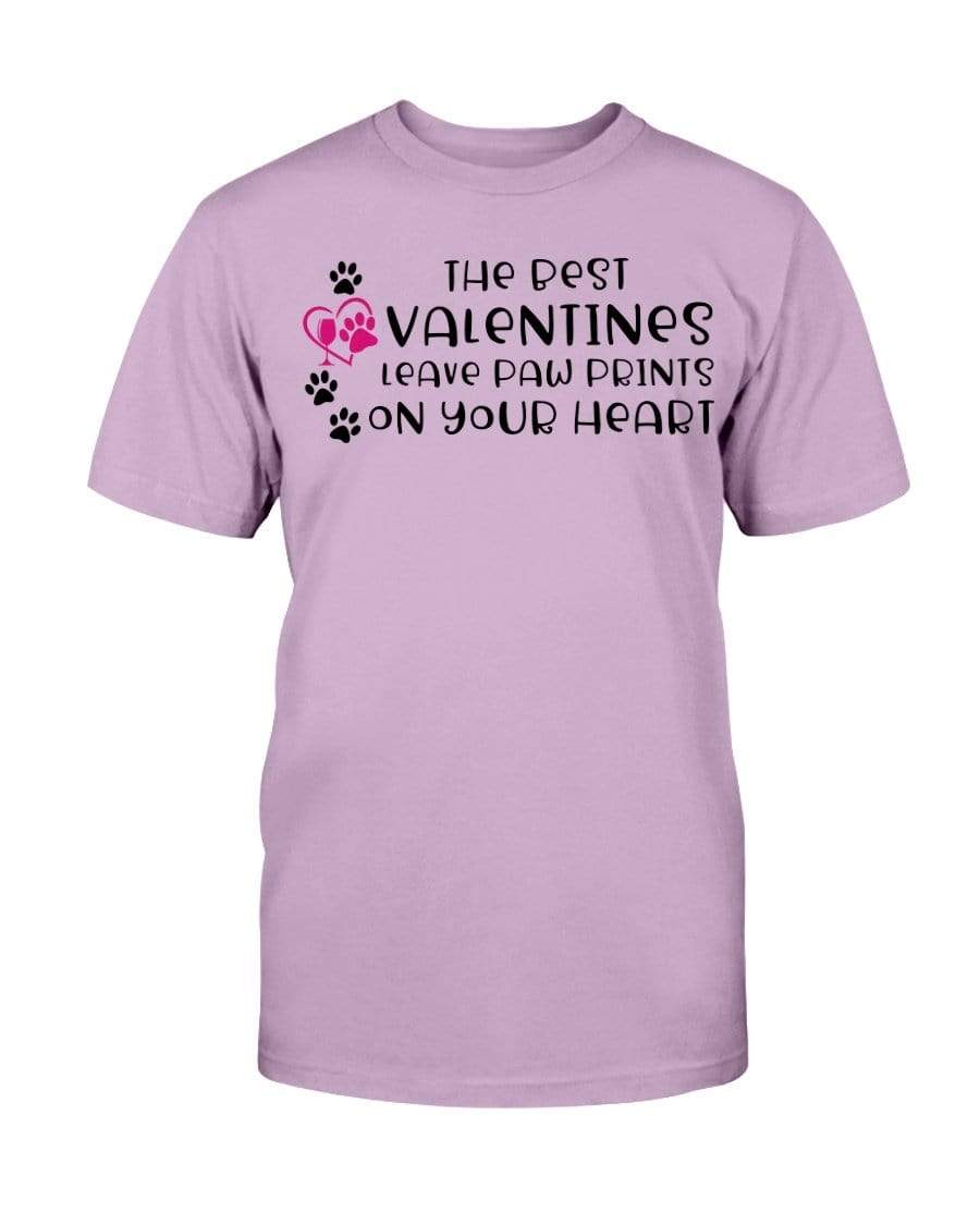 Shirts Orchid / S Winey Bitches Co "The Best Valentines Leave Paw Prints On Your Heart" Ultra Cotton T-Shirt WineyBitchesCo