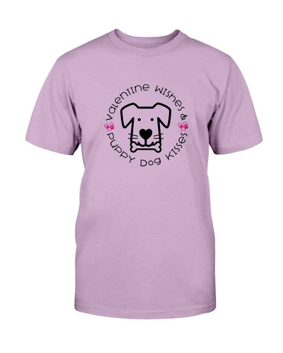 Shirts Orchid / S Winey Bitches Co "Valentine Wishes And Puppy Dog Kisses" (Dog) Ultra Cotton T-Shirt WineyBitchesCo