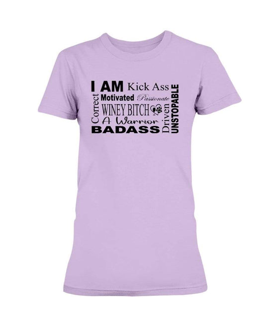 Shirts Orchid / XS Winey Bitches Co "I Am Motivated" Black Lettering- Ultra Ladies T-Shirt WineyBitchesCo