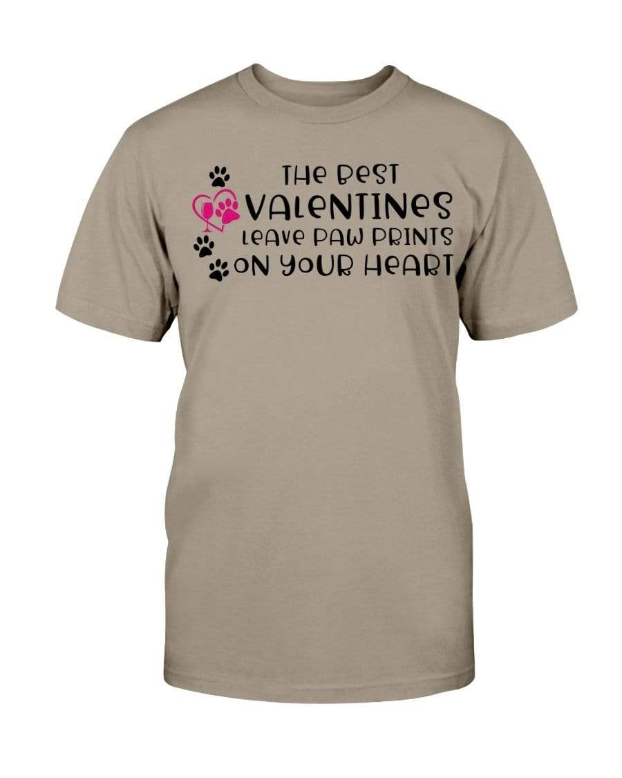 Shirts Prairie Dust / S Winey Bitches Co "The Best Valentines Leave Paw Prints On Your Heart" Ultra Cotton T-Shirt WineyBitchesCo