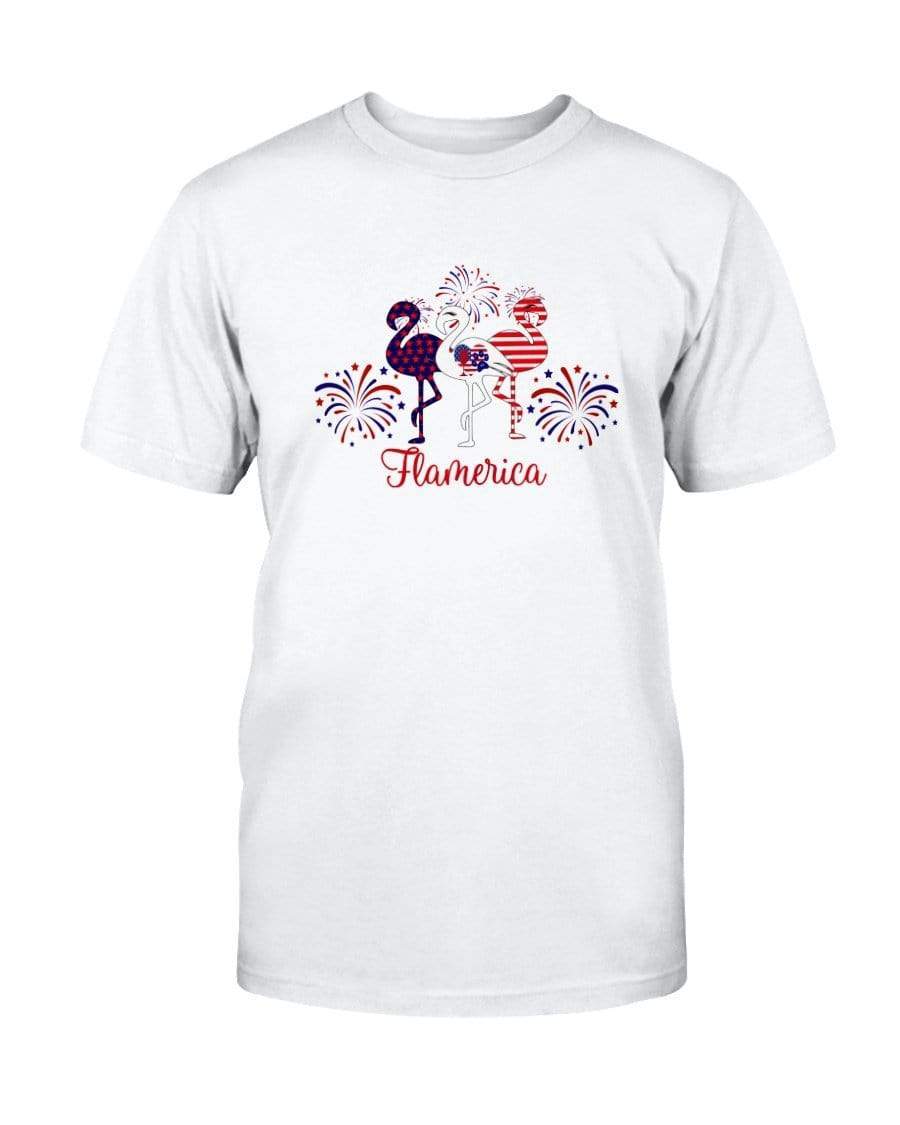 Shirts Prepared For Dye / S Winey Bitches Co " Flamerica" Patriotic Flamingo Ultra Cotton T-Shirt WineyBitchesCo