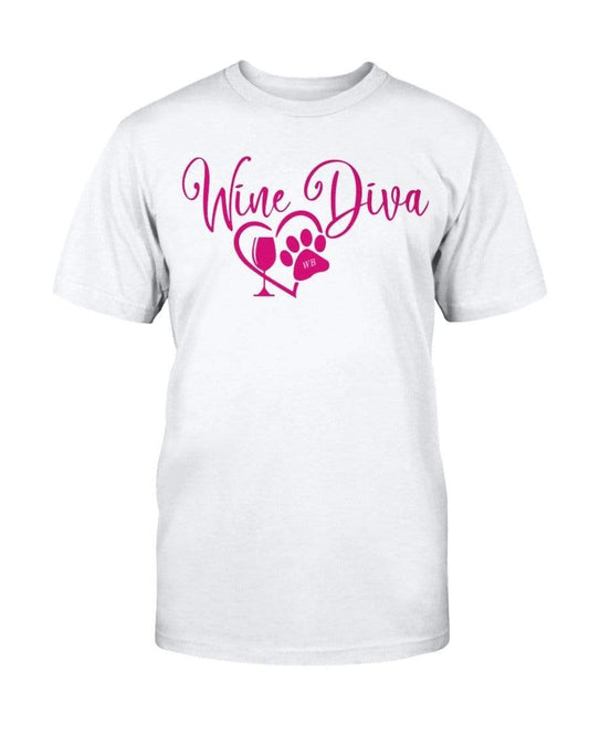 Shirts Prepared For Dye / S Winey Bitches Co New "Wine Diva 2" Ultra Cotton T-Shirt- Pink Ltrs WineyBitchesCo