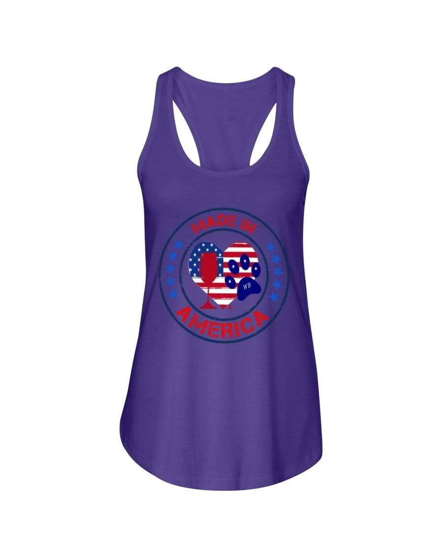 Shirts Purple Rush / XS Winey Bitches Co "Made In America" Ladies Racerback Tank WineyBitchesCo