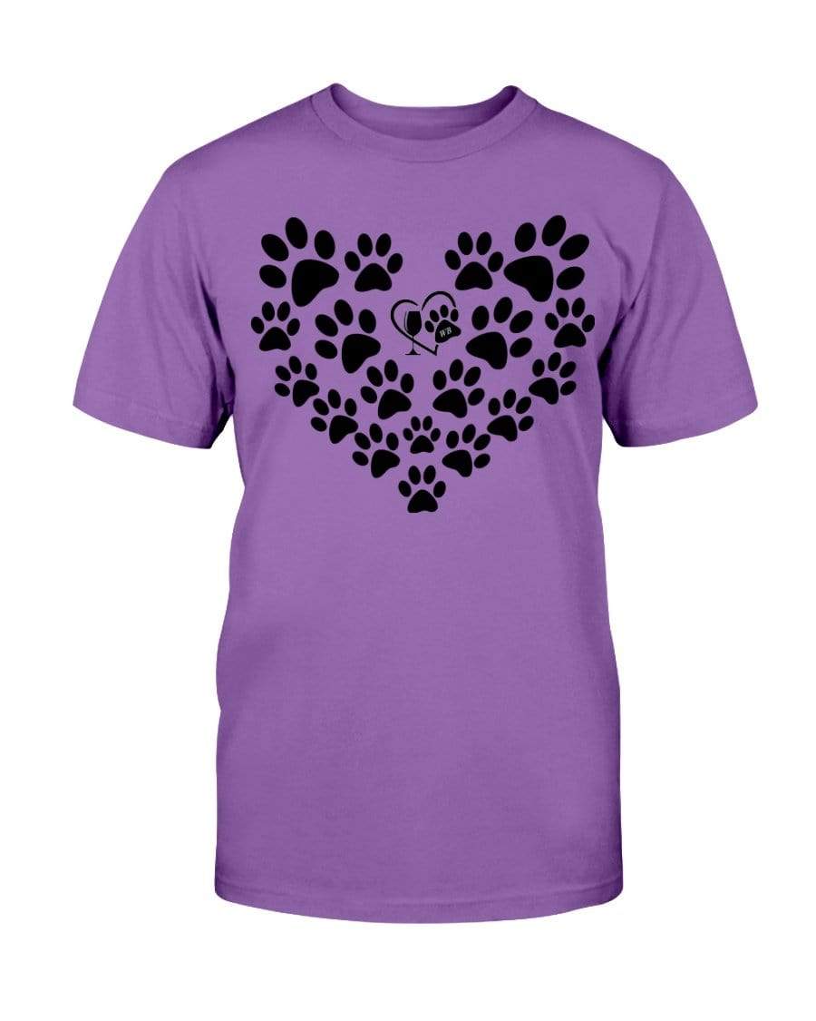 Shirts Purple / S Winey Bitches Co Heart Paws (Black) Ultra Cotton T-Shirt WineyBitchesCo