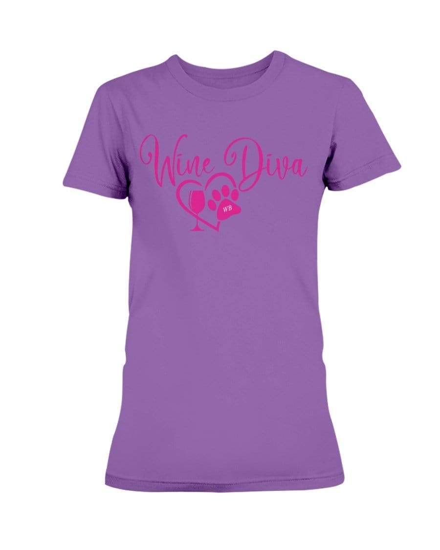 Shirts Purple / XS Winey Bitches Co New "Wine Diva 2" Ultra Ladies T-Shirt WineyBitchesCo