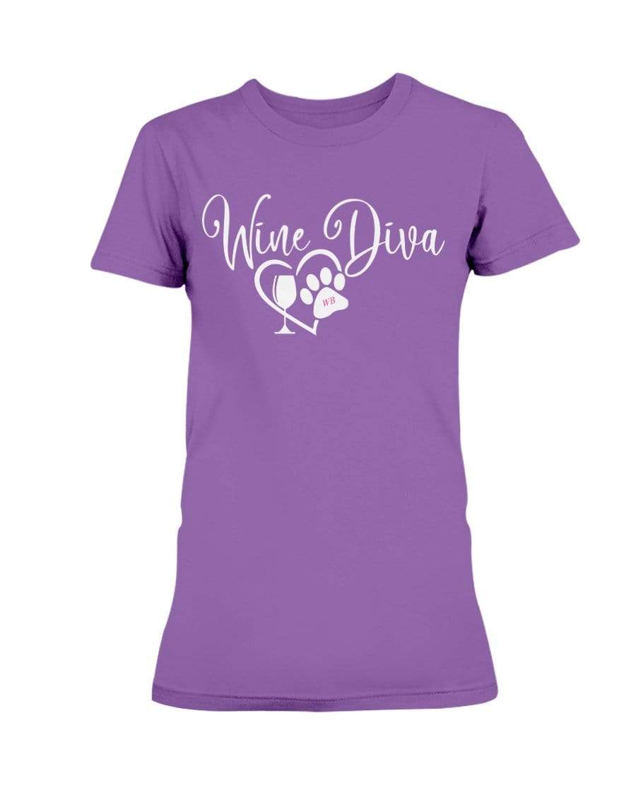 Shirts Purple / XS Winey Bitches Co New "Wine Diva 2" Ultra Ladies T-Shirt WineyBitchesCo