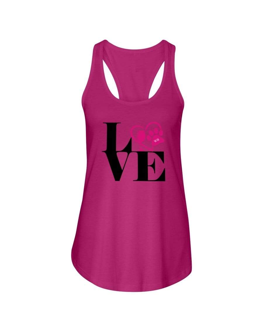 Shirts Raspberry / XS Winey Bitches Co "Love Squared" Ladies Racerback Tank Top* WineyBitchesCo