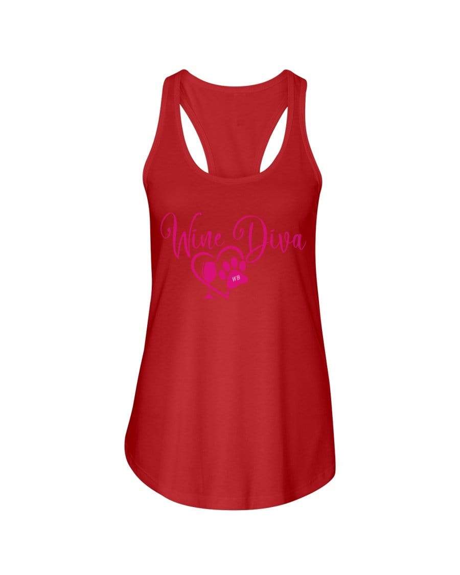 Shirts Red / XS Winey Bitches Co "Wine Diva 2" Ladies Racerback Tank WineyBitchesCo