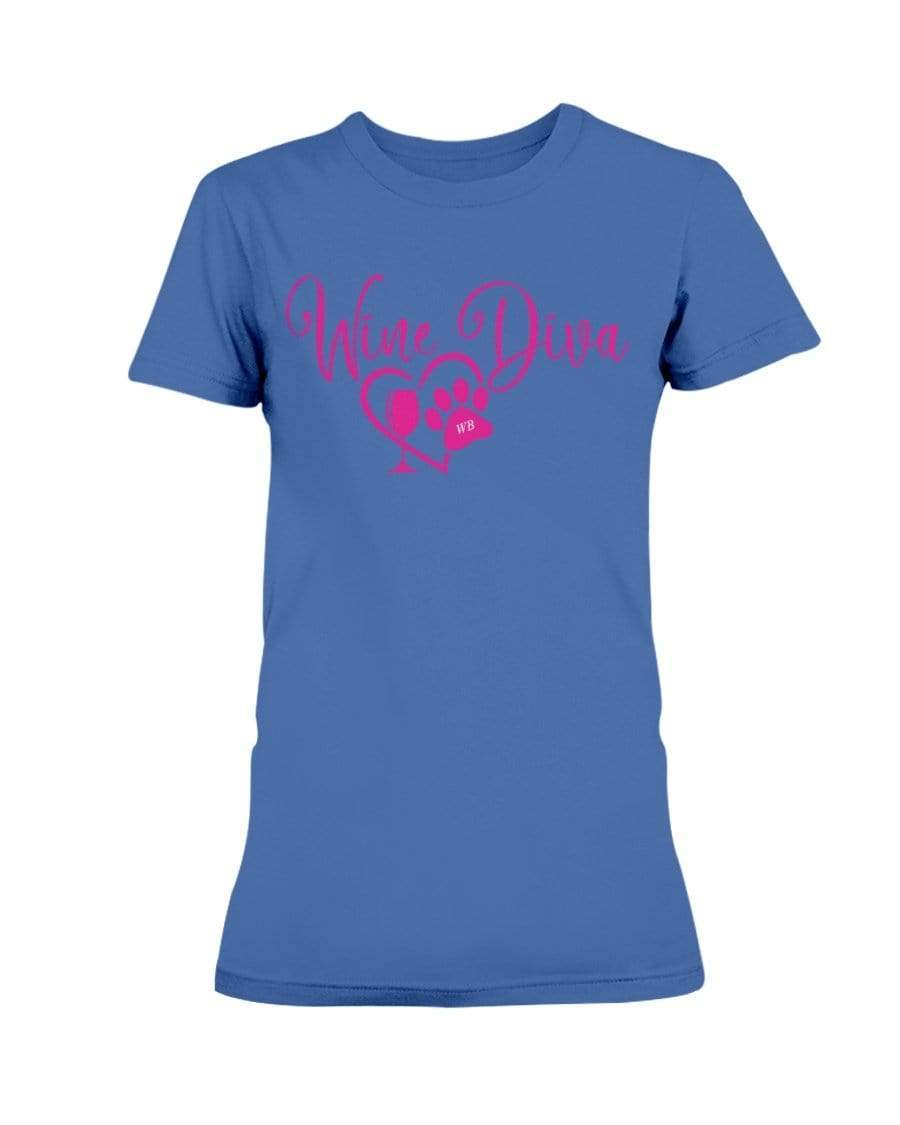 Shirts Royal Blue / XS Winey Bitches Co New "Wine Diva 2" Ultra Ladies T-Shirt WineyBitchesCo