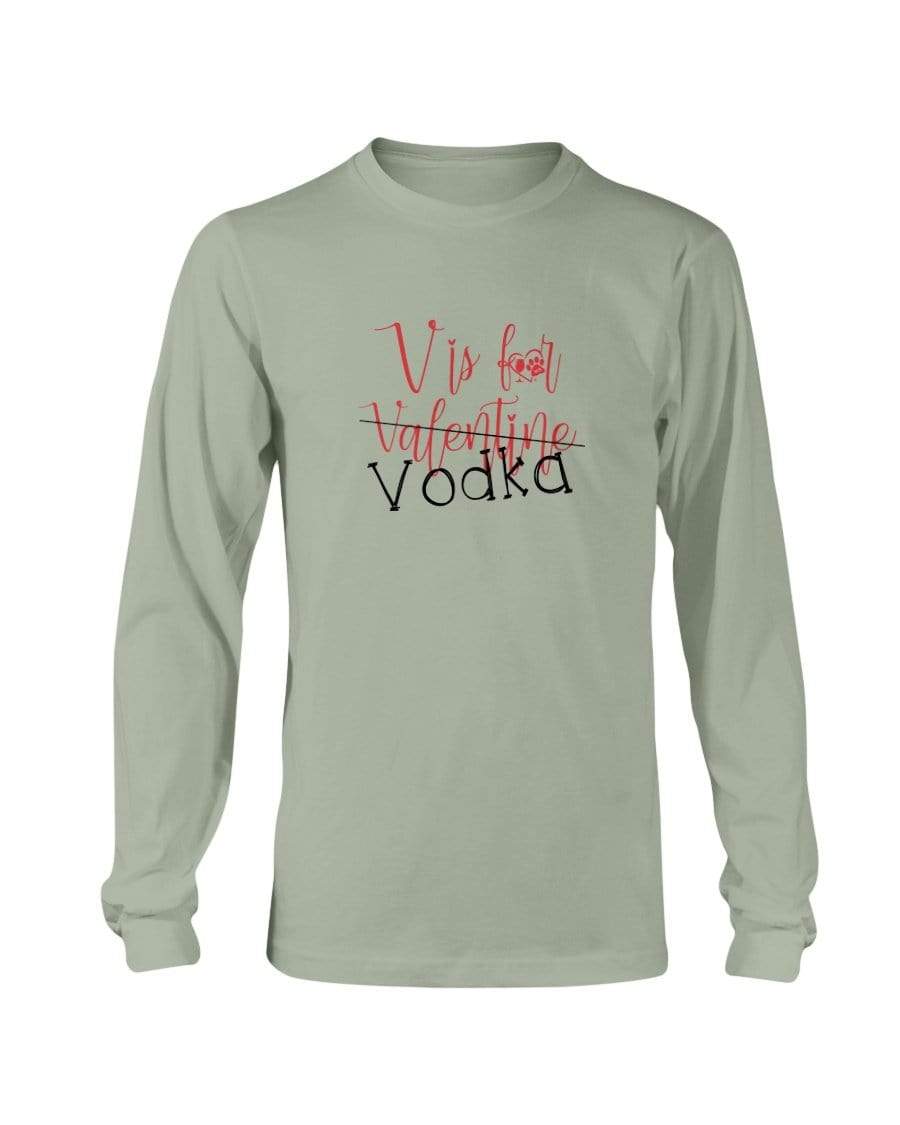 Shirts Sagestone / S Winey Bitches Co "V is for Vodka" Long Sleeve T-Shirt WineyBitchesCo