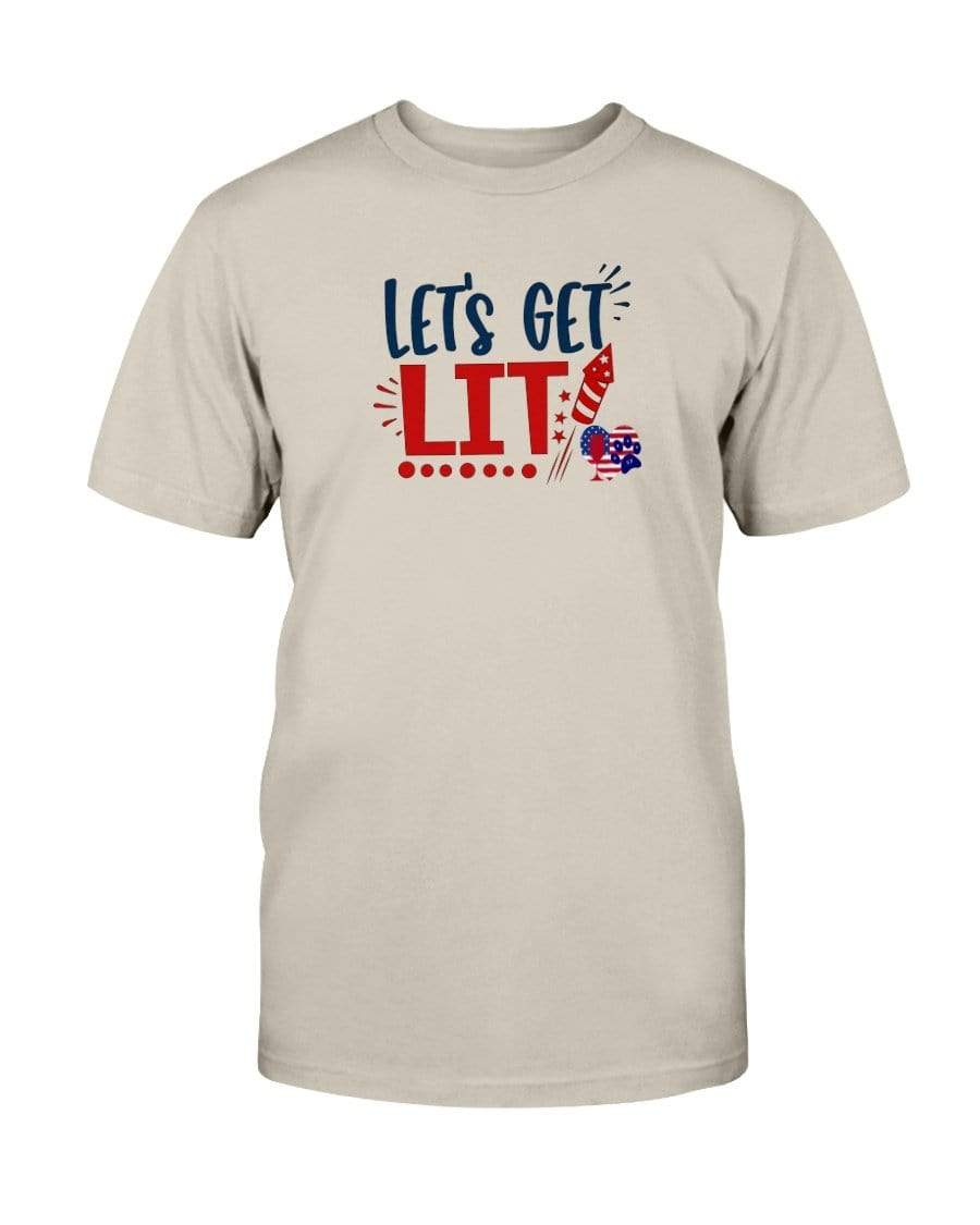 Shirts Sand / S Winey Bitches Co "Let Get Lit" Ultra Cotton T-Shirt WineyBitchesCo