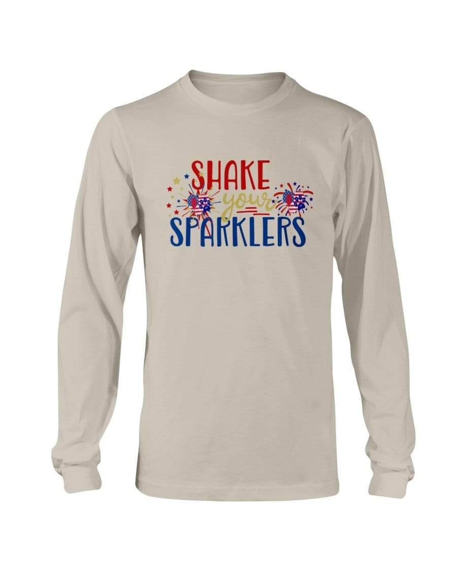 Shirts Sand / S Winey Bitches Co "Shake your Sparklers" Long Sleeve T-Shirt WineyBitchesCo