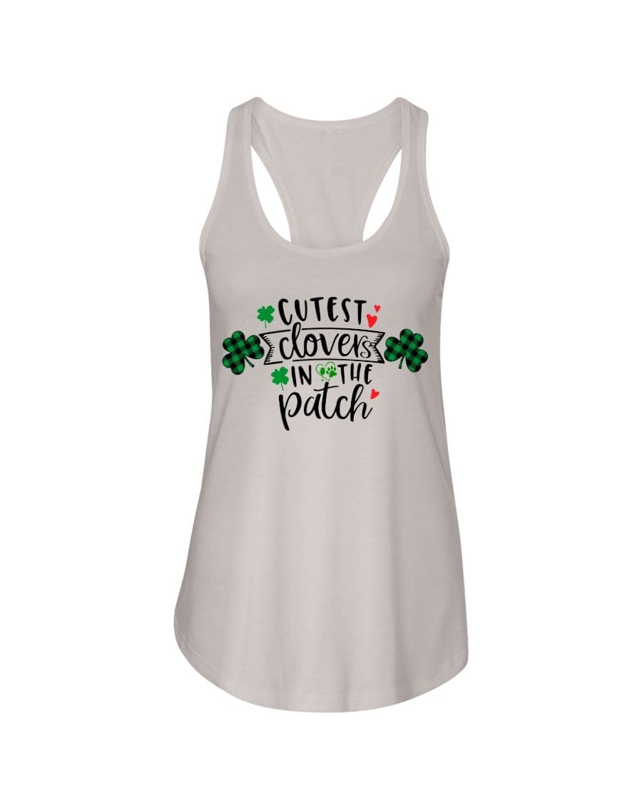 Shirts Silver / XS Winey Bitches Co "Cutest Clovers in the Patch" Ladies Racerback Tank Top* WineyBitchesCo