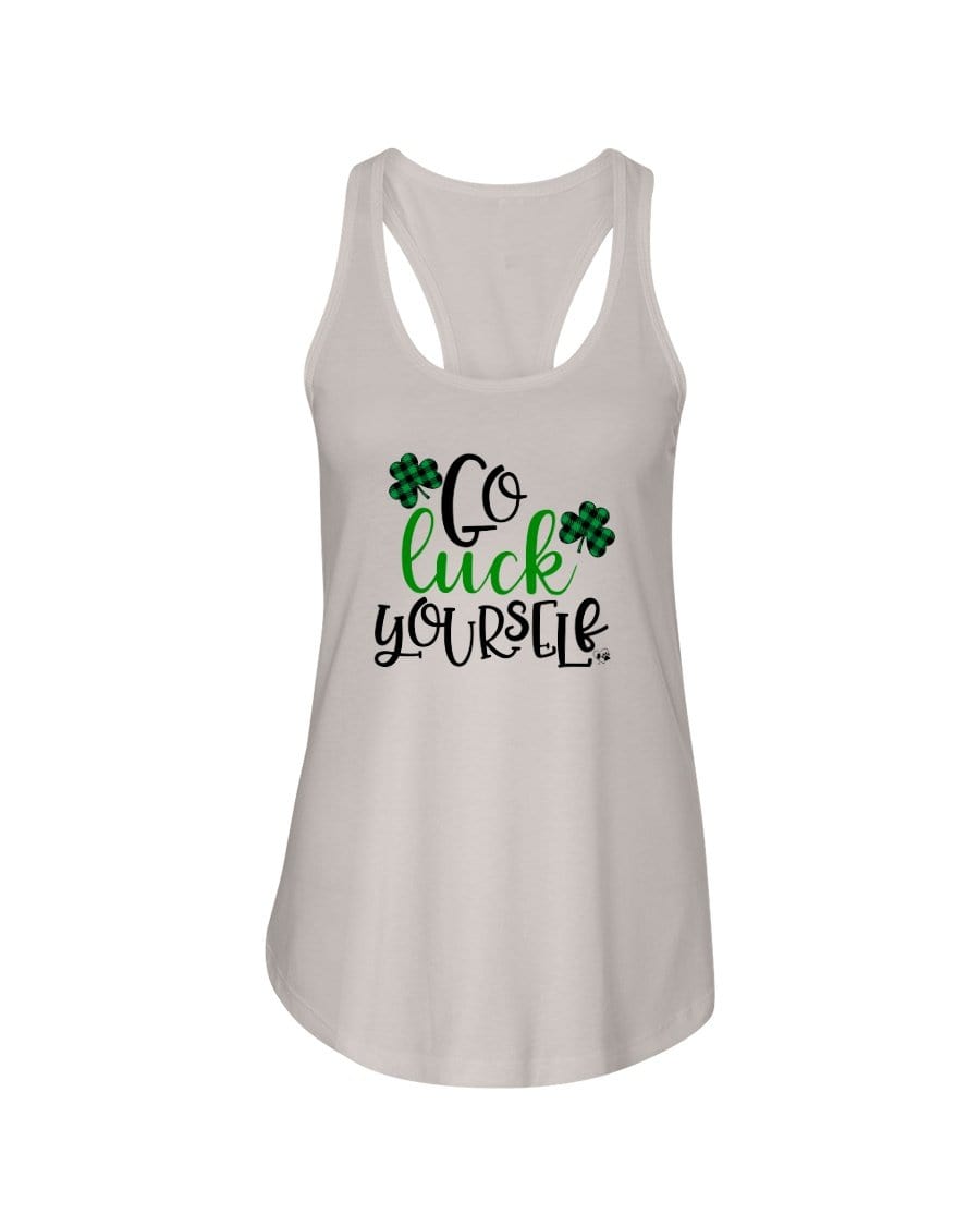 Shirts Silver / XS Winey Bitches Co "Go Luck Yourself" Ladies Racerback Tank Top* WineyBitchesCo