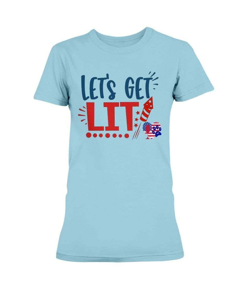 Shirts Sky / XS Winey Bitches Co "Let Get Lit" Ultra Ladies T-Shirt WineyBitchesCo