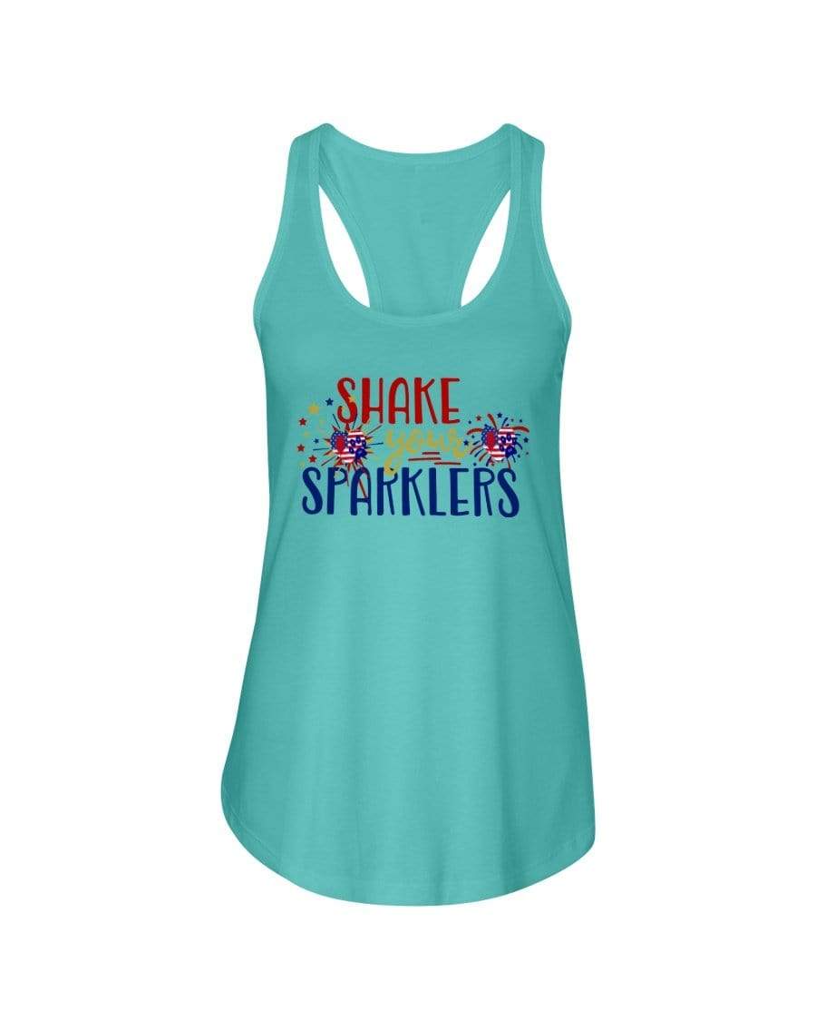 Shirts Tahiti Blue / XS Winey Bitches Co "Shake your Sparklers"  Ladies Racerback Tank WineyBitchesCo