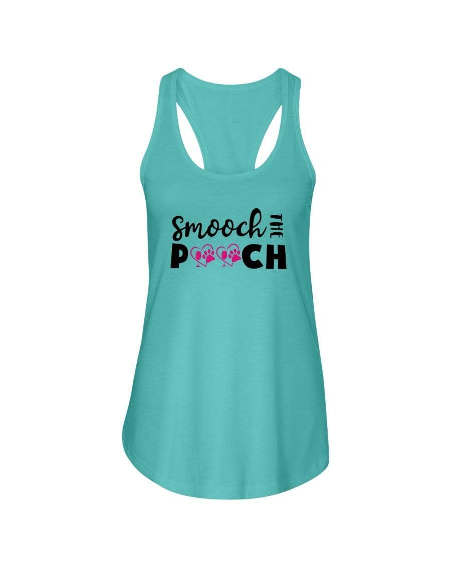 Shirts Tahiti Blue / XS Winey Bitches Co "Smooch The Pooch" Ladies Racerback Tank Top* WineyBitchesCo