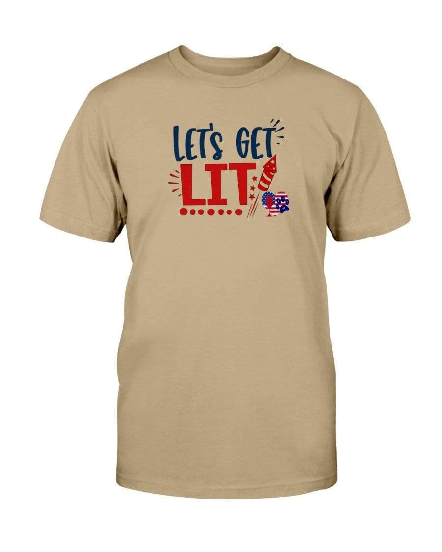 Shirts Tan / S Winey Bitches Co "Let Get Lit" Ultra Cotton T-Shirt WineyBitchesCo