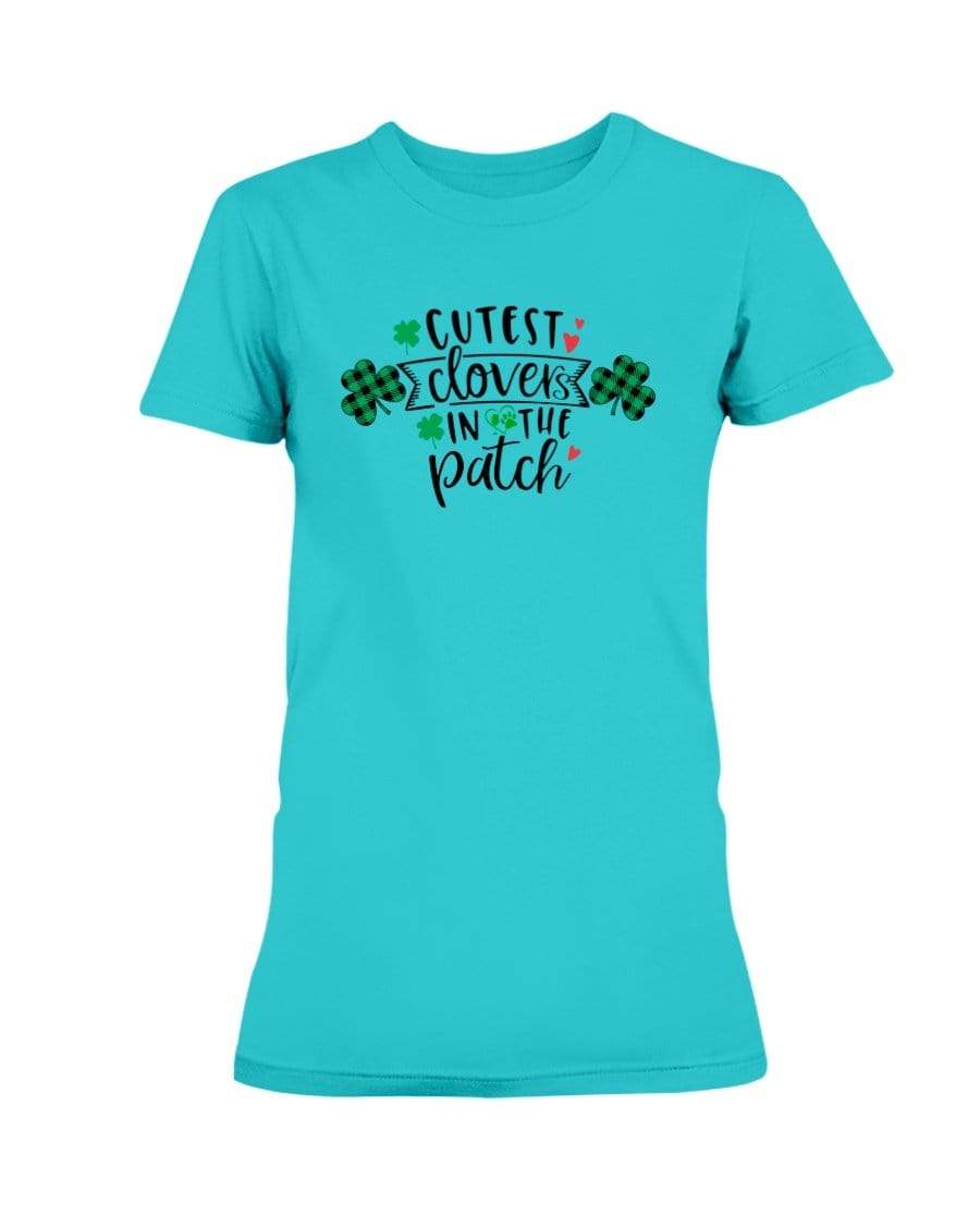 Shirts Tropical Blue / S Winey Bitches Co "Cutest Clovers in the Patch" Ladies Missy T-Shirt WineyBitchesCo