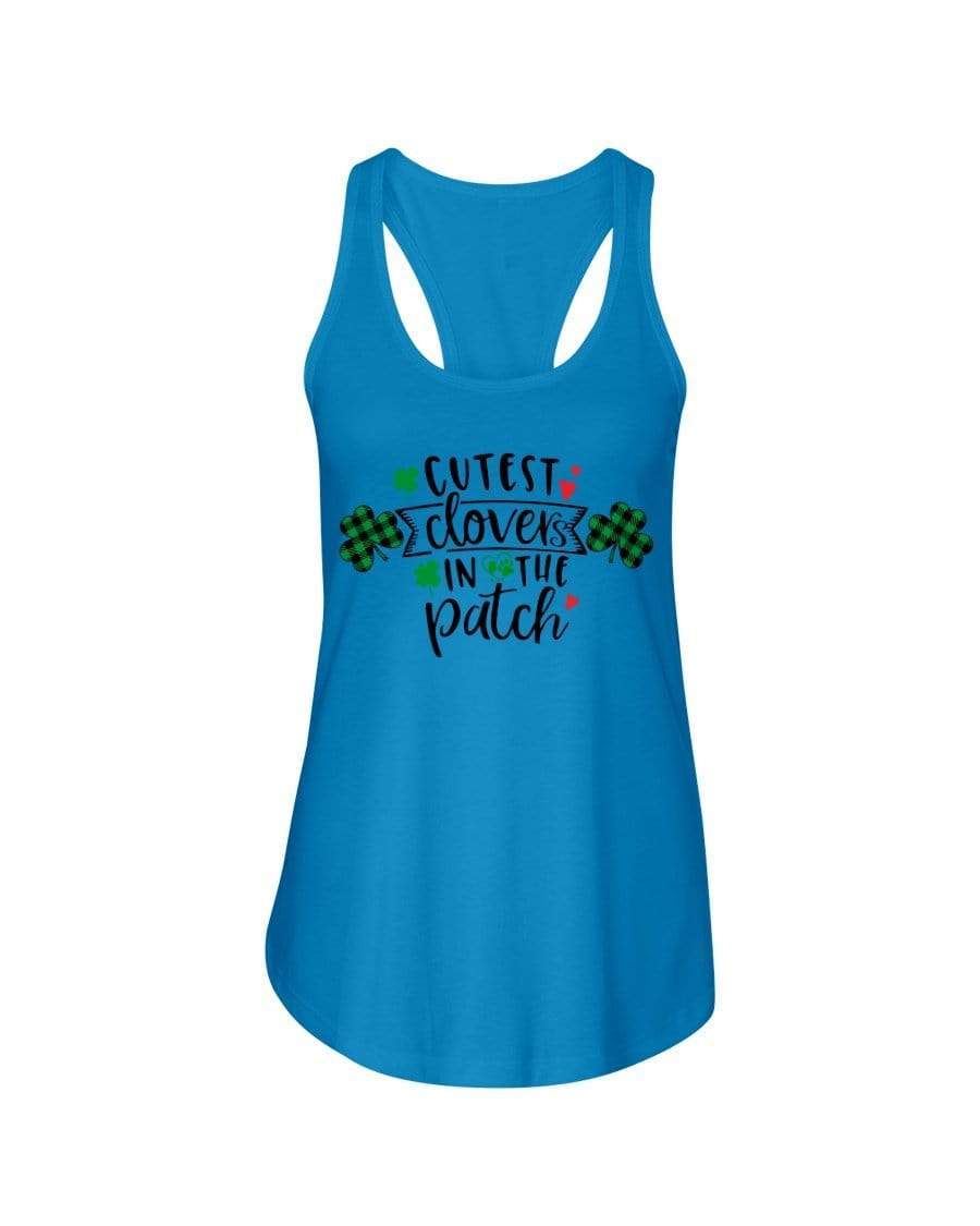 Shirts Turquoise / XS Winey Bitches Co "Cutest Clovers in the Patch" Ladies Racerback Tank Top* WineyBitchesCo