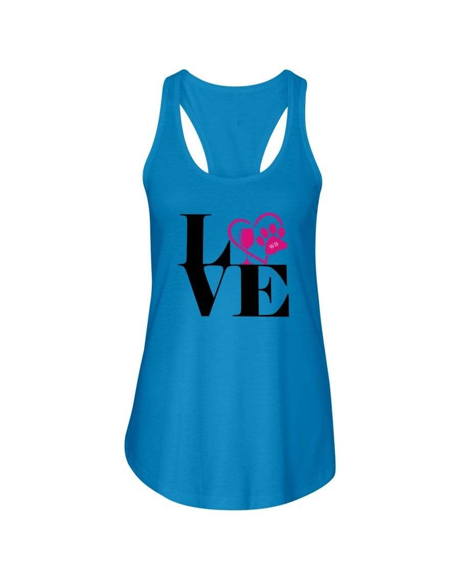 Shirts Turquoise / XS Winey Bitches Co "Love Squared" Ladies Racerback Tank Top* WineyBitchesCo