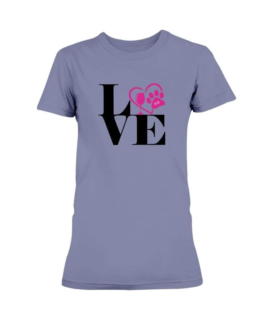 Shirts Violet / S Winey Bitches Co "Love Squared" Ladies Missy T-Shirt WineyBitchesCo