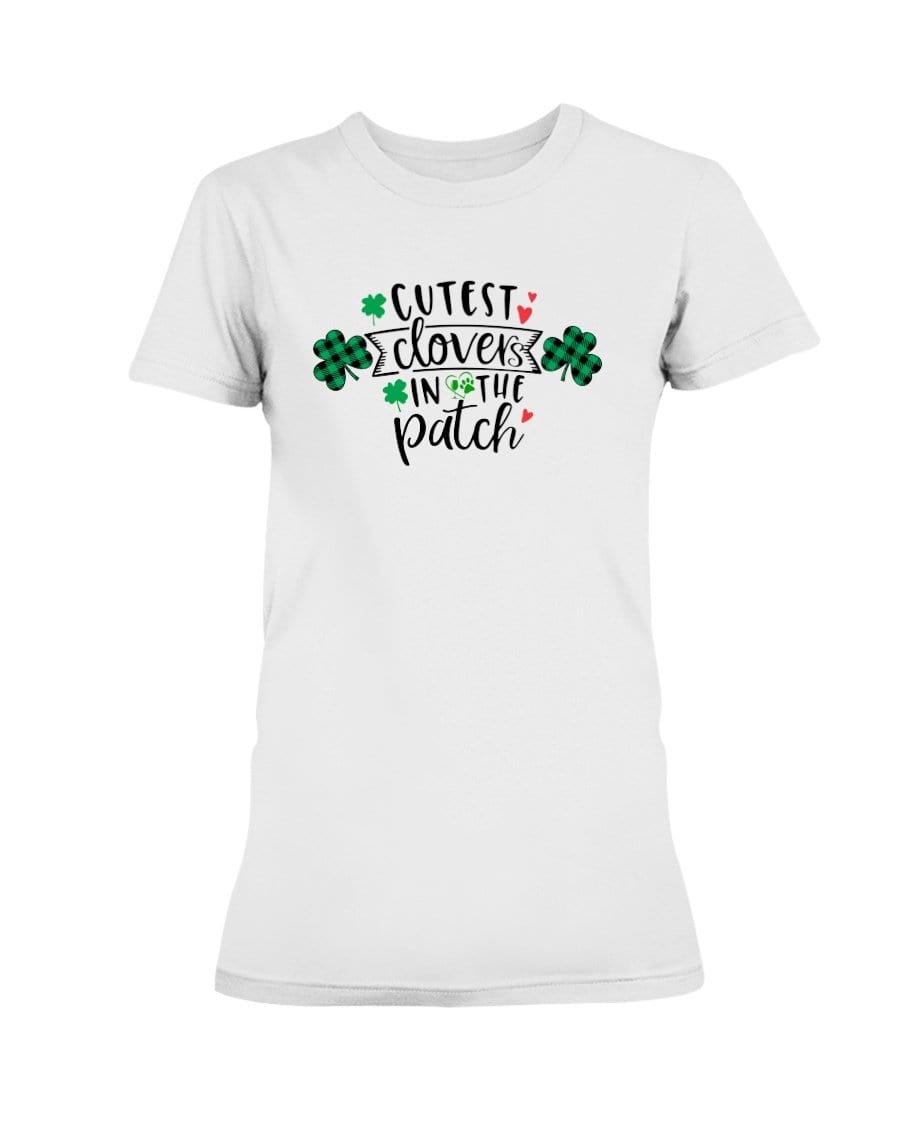 Shirts White / S Winey Bitches Co "Cutest Clovers in the Patch" Ladies Missy T-Shirt WineyBitchesCo