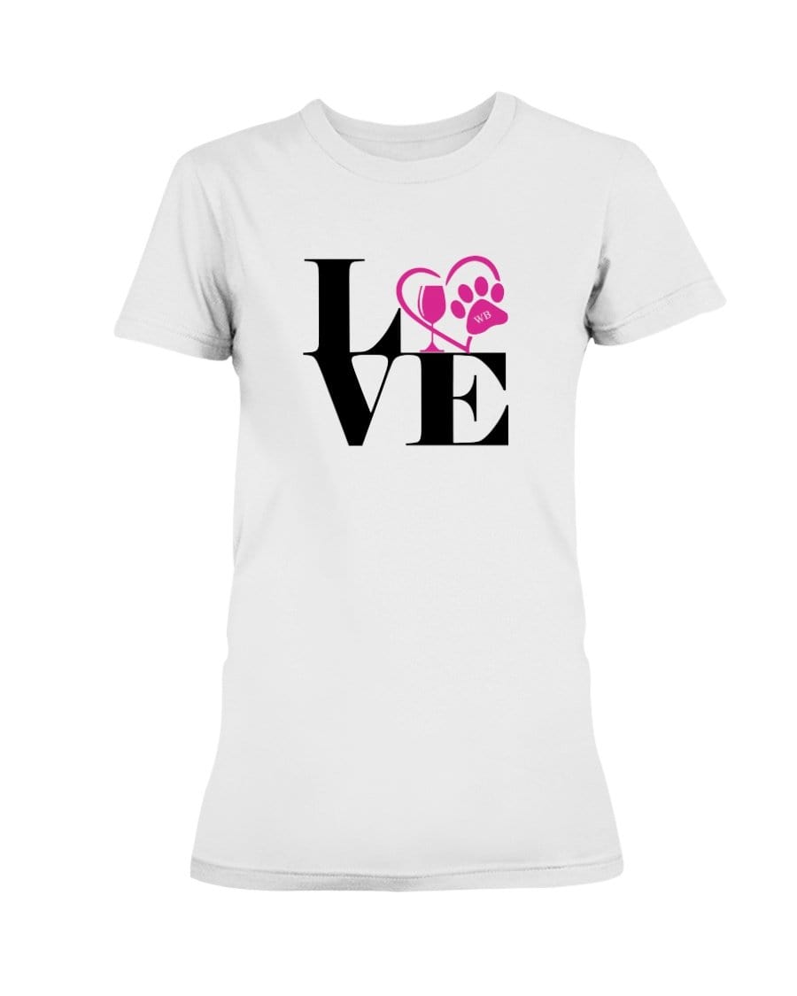 Shirts White / S Winey Bitches Co "Love Squared" Ladies Missy T-Shirt WineyBitchesCo