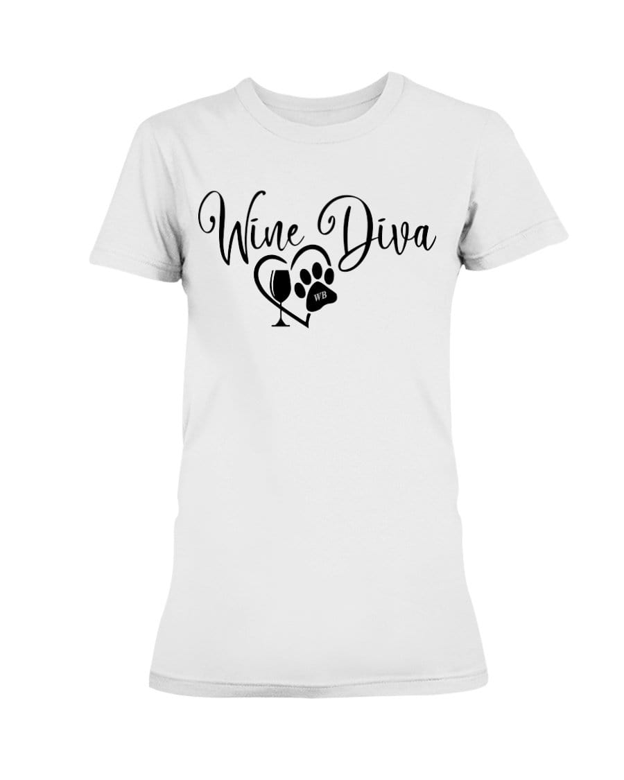 Shirts White / XS Winey Bitches Co New "Wine Diva 2" Ultra Ladies T-Shirt WineyBitchesCo