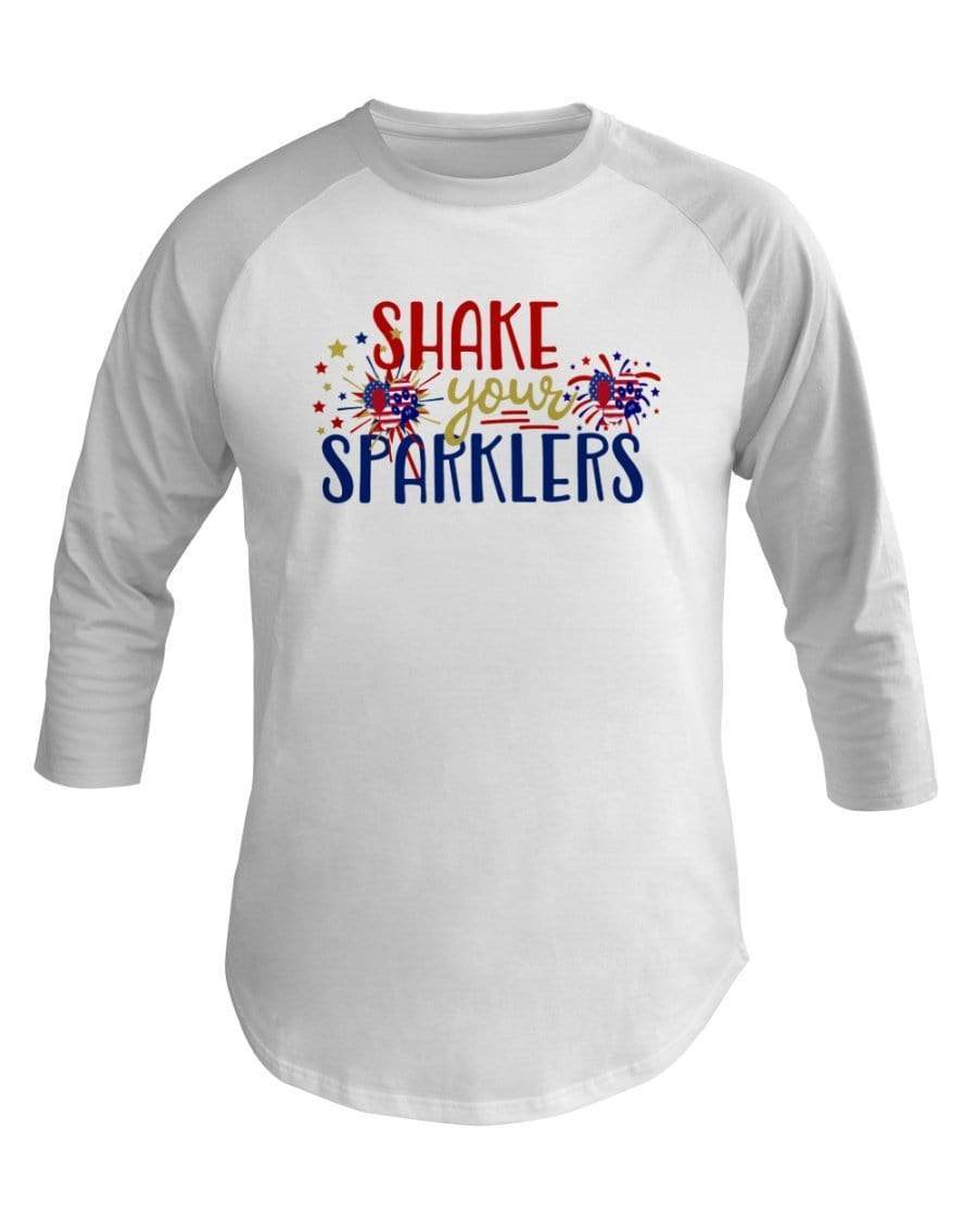 Shirts White / XS Winey Bitches Co "Shake your Sparklers" 3/4 Sleeve Raglan Shirt WineyBitchesCo