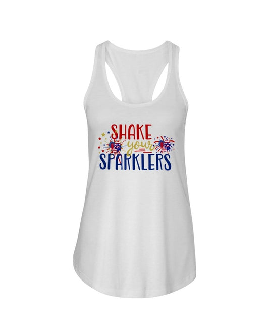 Shirts White / XS Winey Bitches Co "Shake your Sparklers"  Ladies Racerback Tank WineyBitchesCo