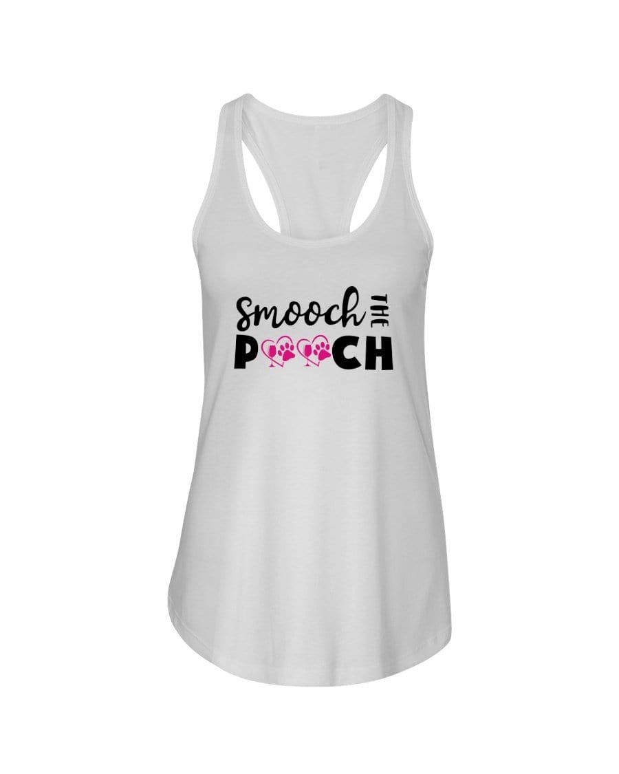 Shirts White / XS Winey Bitches Co "Smooch The Pooch" Ladies Racerback Tank Top* WineyBitchesCo