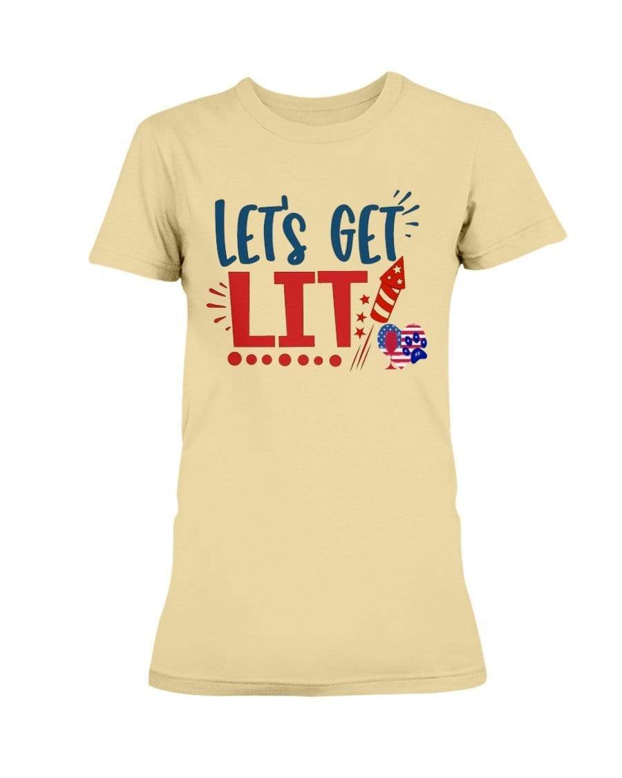 Shirts Yellow Haze / XS Winey Bitches Co "Let Get Lit" Ultra Ladies T-Shirt WineyBitchesCo
