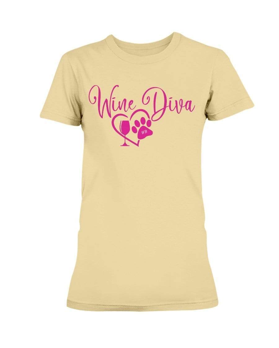 Shirts Yellow Haze / XS Winey Bitches Co New "Wine Diva 2" Ultra Ladies T-Shirt WineyBitchesCo