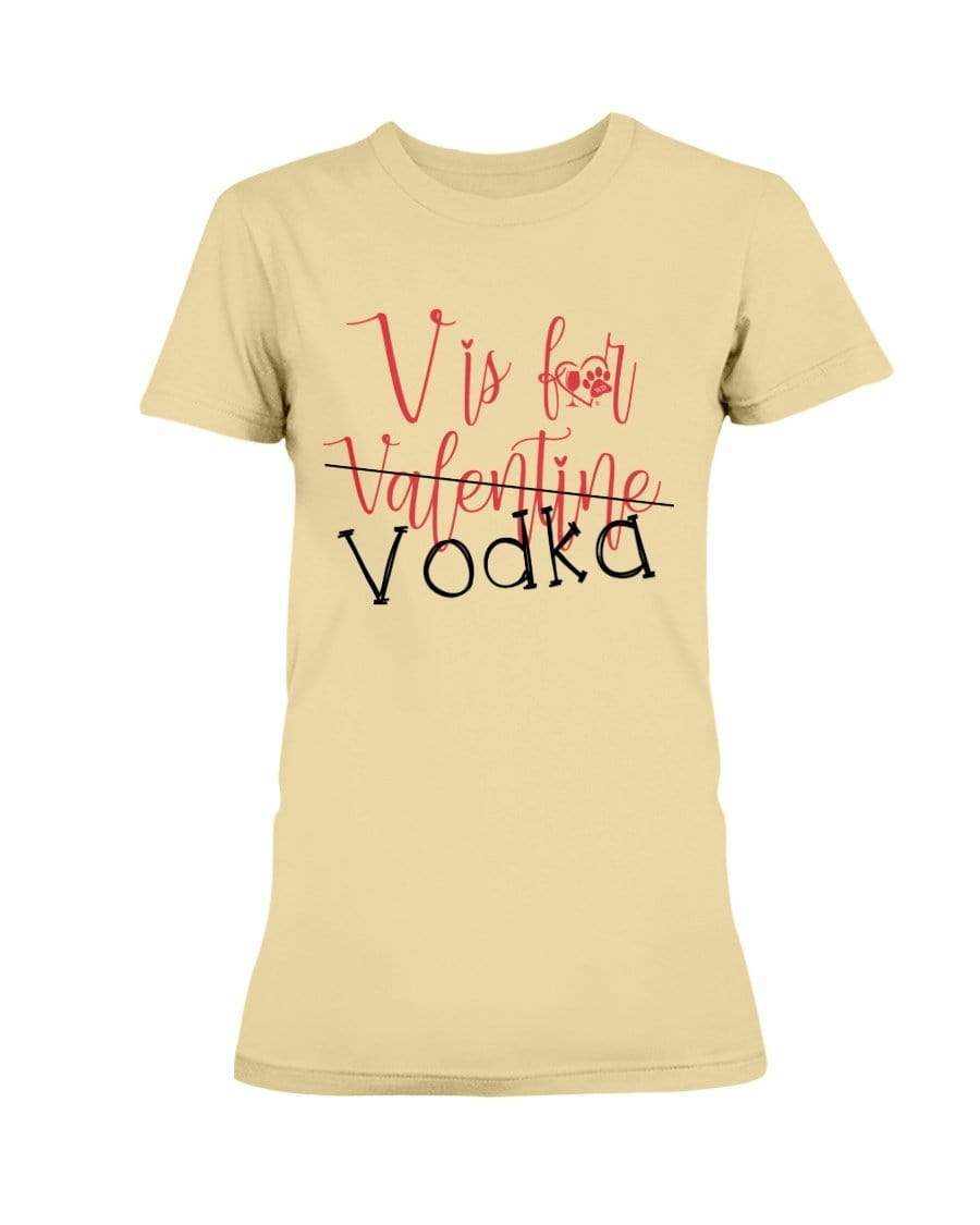 Shirts Yellow Haze / XS Winey Bitches Co "V is for Vodka" Ultra Ladies T-Shirt WineyBitchesCo