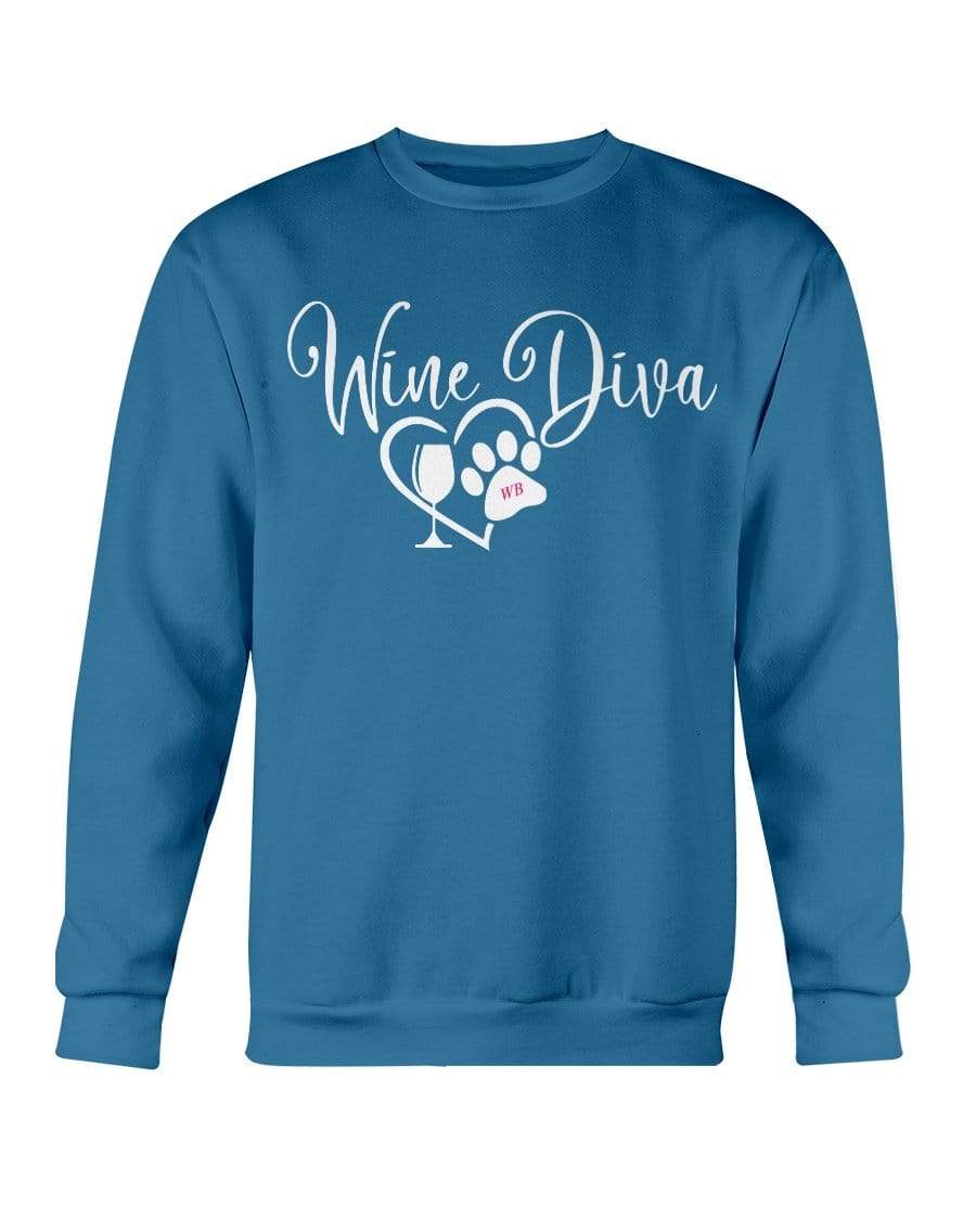 Sweatshirts Antique Sapphire / S Winey Bitches Co "Wine Diva 2" Sweatshirt - Crew WineyBitchesCo