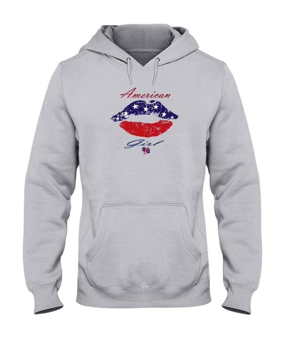 Sweatshirts Ash / S Winey Bitches Co "American Girl" 50/50 Hoodie WineyBitchesCo