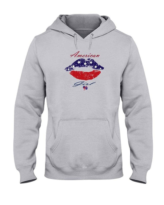 Sweatshirts Ash / S Winey Bitches Co "American Girl" 50/50 Hoodie WineyBitchesCo