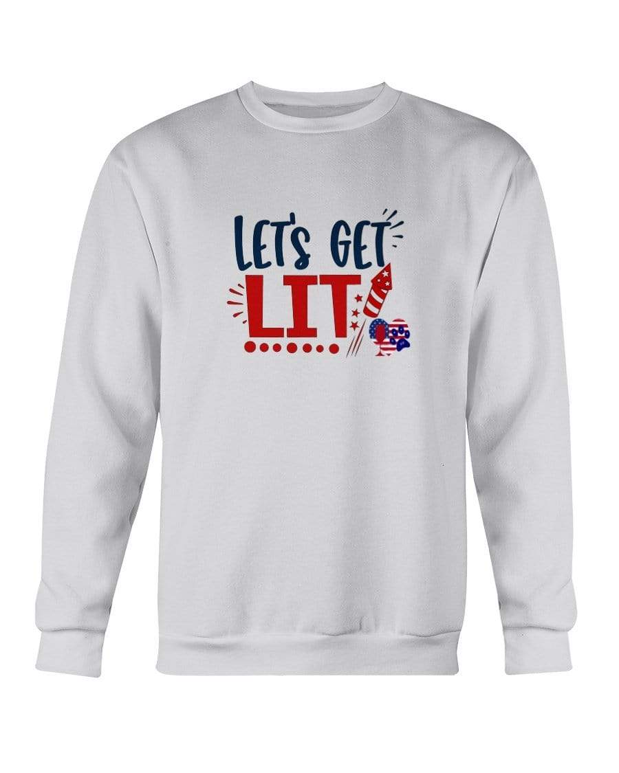 Sweatshirts Ash / S Winey Bitches Co "Let Get Lit" Sweatshirt - Crew WineyBitchesCo