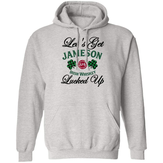 Sweatshirts Ash / S Winey Bitches Co "Let's Get Lucked Up" Jameson Pullover Hoodie 8 oz. WineyBitchesCo