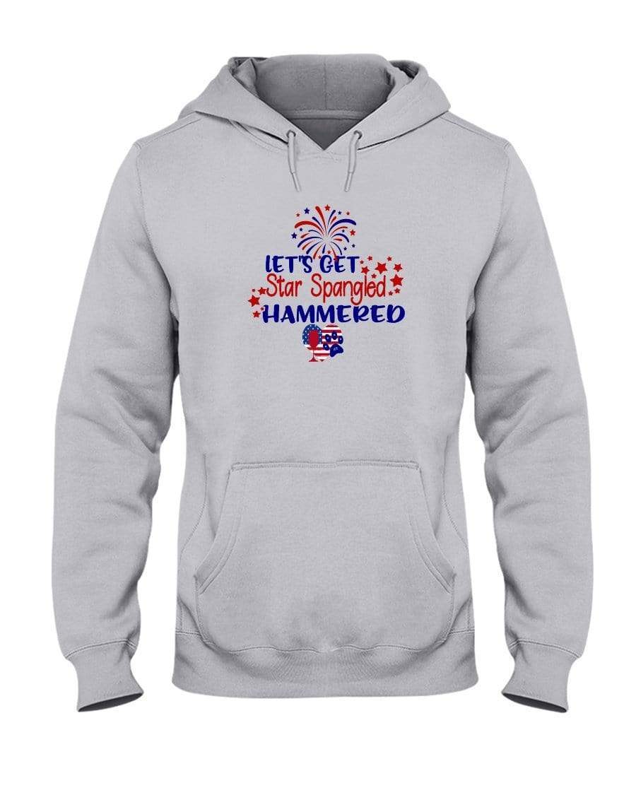 Sweatshirts Ash / S Winey Bitches Co "Let's Get Star Spangled Hammered" 50/50 Hoodie WineyBitchesCo