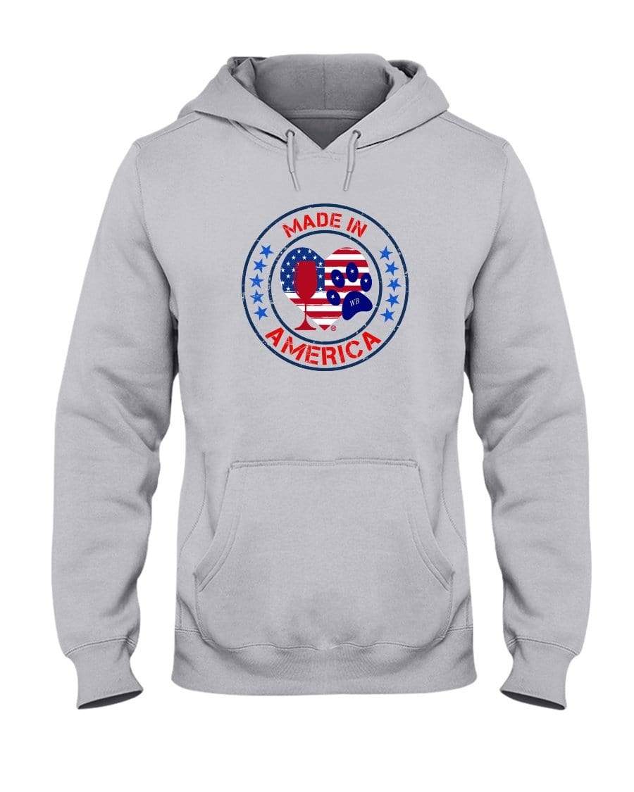 Sweatshirts Ash / S Winey Bitches Co "Made In America" 50/50 Hoodie WineyBitchesCo