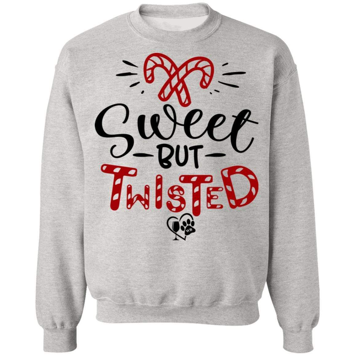 Sweatshirts Ash / S WineyBitches.Co "Sweet But Twisted" Crewneck Pullover Sweatshirt  8 oz. WineyBitchesCo
