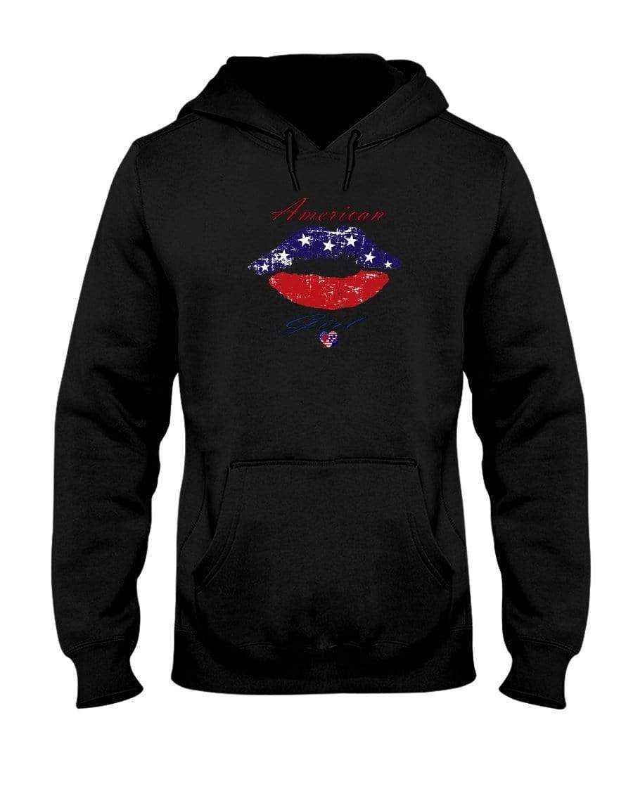 Sweatshirts Black / S Winey Bitches Co "American Girl" 50/50 Hoodie WineyBitchesCo