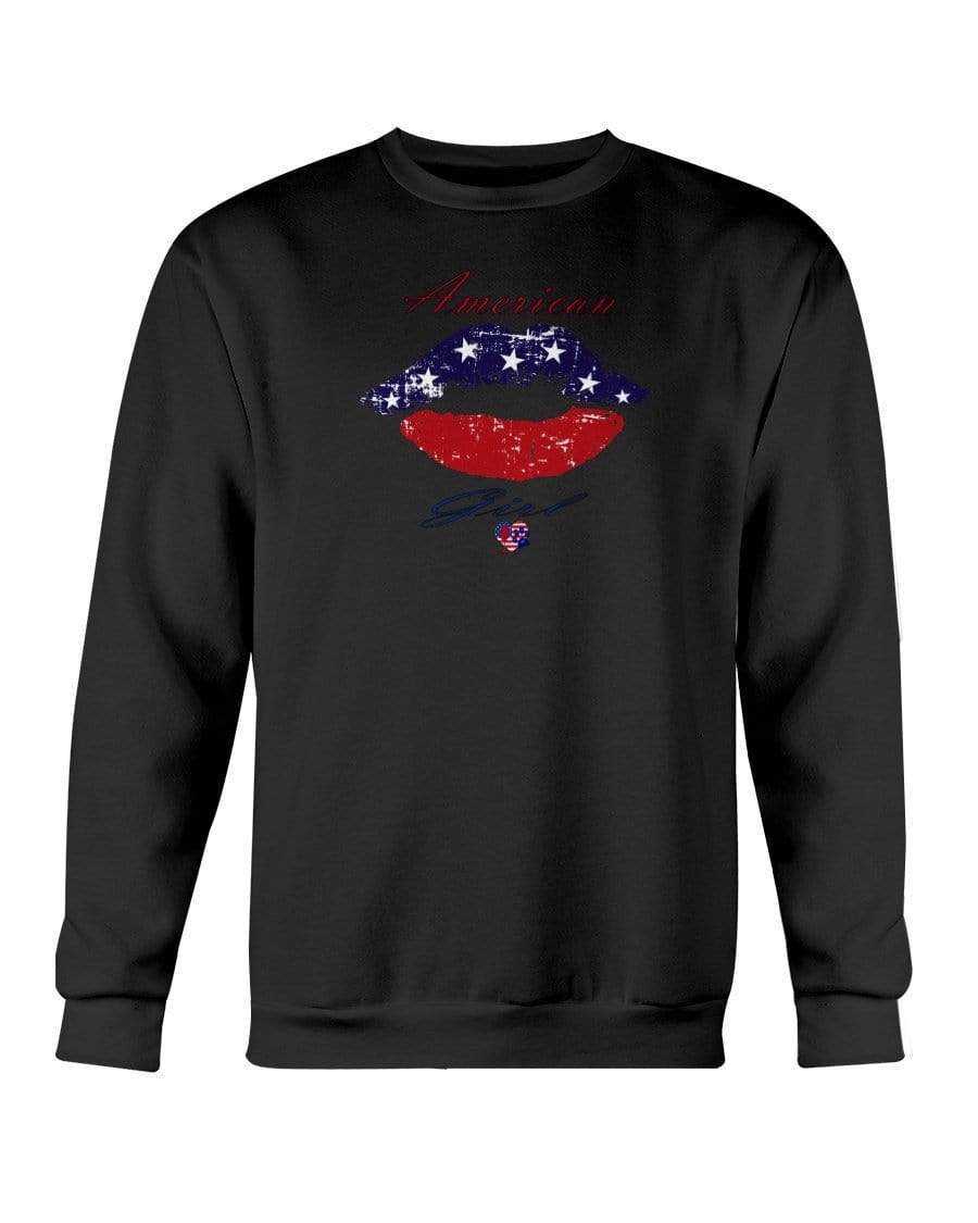 Sweatshirts Black / S Winey Bitches Co "American Girl" Sweatshirt - Crew WineyBitchesCo